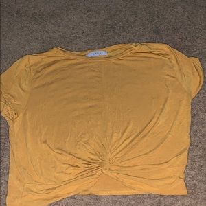 Yellow tied up shirt